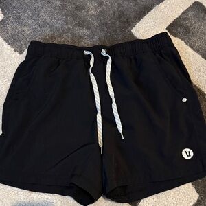 Vuori Black Athletic Shorts with Drawstring
